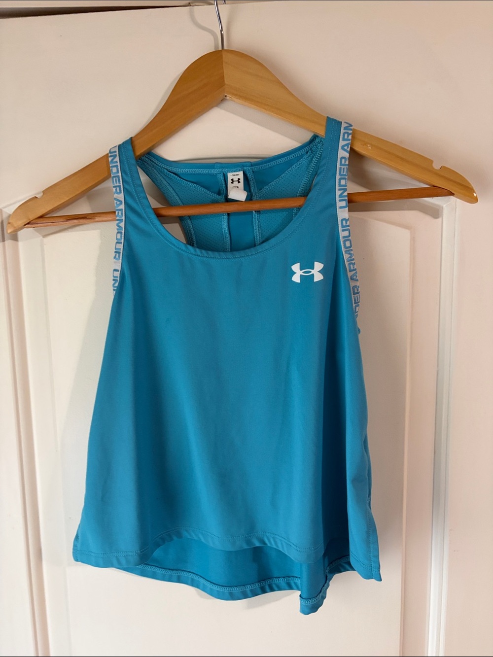 Under Armour Women's Teal Athletic Tank with Branded Straps
